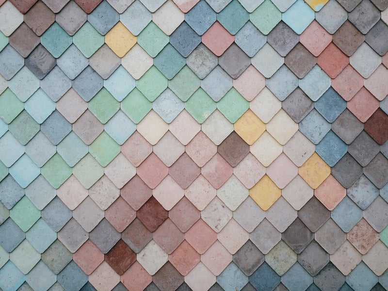 Mosaic art in a garden